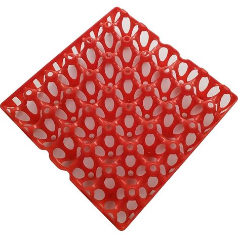Cajas para huevos, diseño apilable, capacidad para 30 huevos, color rojo. (1/2)