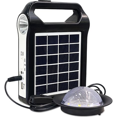 Lntyq Tragbares, wiederaufladbares Solargenerator-Stromversorgungssystem für den Außenbereich mit Backup-Stromversorgung für Taschenlampen für die Beleuchtung von Camping (1/5)