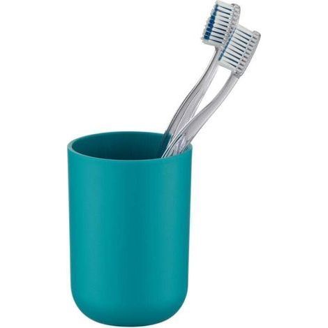 Bicchiere da bagno, porta spazzolino, Brasile, plastica PET infrangibile, ø7,3 x 10,3 cm, turchese (1/3)