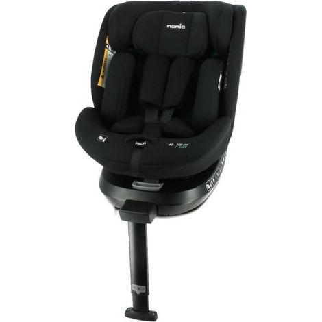 NANIA Isofix-Autositz SPIRIT, Gruppe 0/1/2/3, von 0 bis 10 Jahren, 0-36 kg, 40-150 cm, R 129 – Verstellbare Kopfstütze - Neigbar - Drehbar -