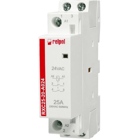 Contattore di installazione 2NO, 25A, 24 VAC RXC25-20-A024