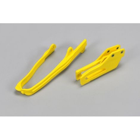 Kit de guía y deslizador de cadena UFO para Suzuki RMZ 450 (2007, 2010-2017), amarillo