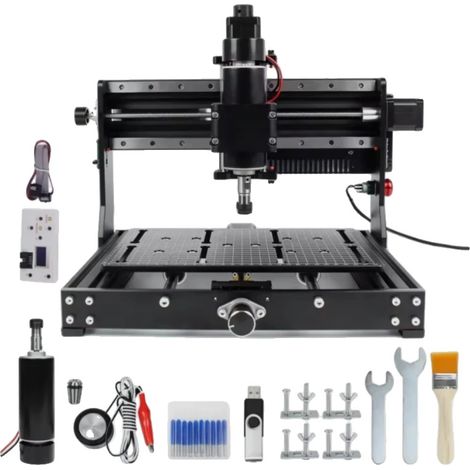 Macchina per incisione CNC, mandrino da 500 W, design compatto da tavolo, aggiunta offline (1/2)