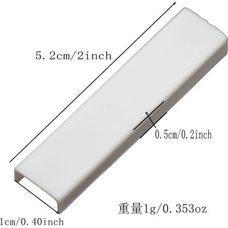 Curtain track connector, straight track/I-beam track splicer, adapter, adhesive guide rail, and plastic mating (20 pieces) (1/5)