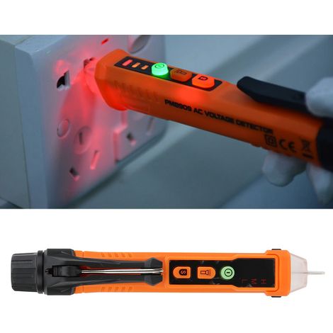 Stylo testeur de tension sans contact PM8909+ - Détecteur de tension alternative avec alarme sonore et lumineuse (1/5)