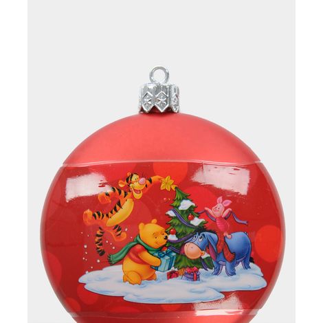 Kit 2 Decorazioni Natalizie Rosso e Oro Winnie the Pooh (1/5)