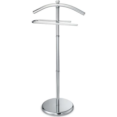 Valet de Chambre en Métal "Nuit" 109cm Argent (1/3)