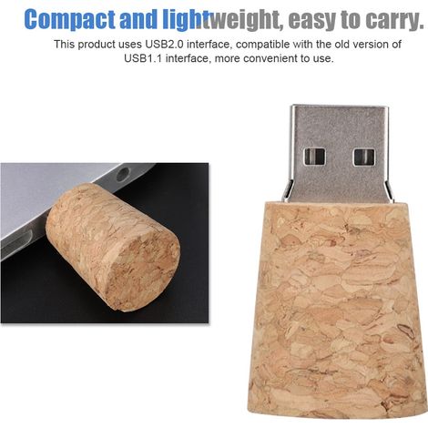 Clé USB Bois Flottant 8 Go - Mémoire Flash USB 2.0 Forme Bouteille Originale (1/5)