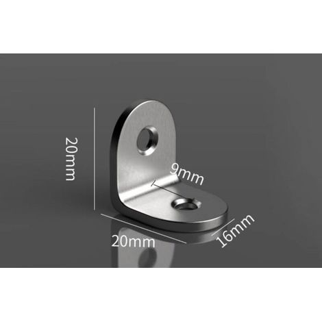 50PCS Befestigungswinkel 20x20mm Edelstahl Befestigungswinkel Regalwinkel 90 Grad Winkel U-Halterung Eckwinkel