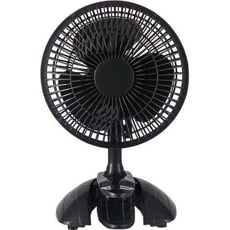 Ventilador de sobremesa con pinza Nervion negro 20W 2 velocidades (1/2)