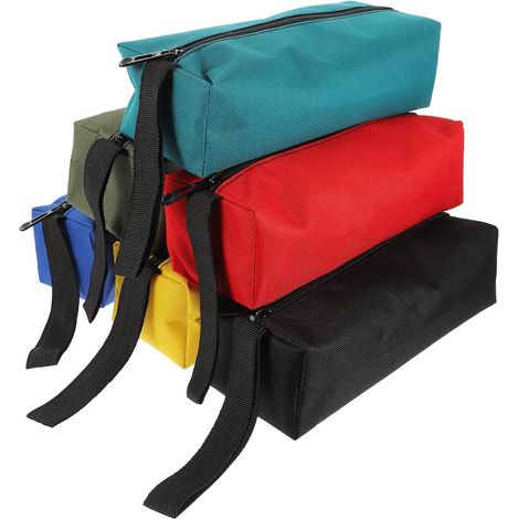 Sac à outils INOOMP petit format en Oxford avec fermeture éclair et dragonne, lot de 6 pièces pour plombiers et plaquistes (1/5)