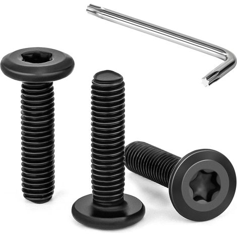 Torx-Flachkopfschrauben M5x20 mm – 30 Stück – A2-Edelstahl schwarz – Vollgewinde mit T25-Schlüssel – Für Möbel- und Maschinenbauanwendungen – Mattschwarz (1/5)