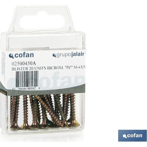 Pack de 12 Vis Pozidrive pour Aggloméré M-5X35