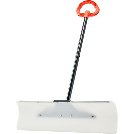 Pelle à neige 76,2 cm avec poignée ergonomique, lame en HDPE, bord métallique, manche segmenté, outil de déneigement pour allée, portable et résistant. (1/5)