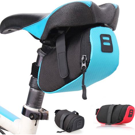 Mini sacoche arrière étanche vélo selle porte-bagages poche queue cyclisme noir (1/5)