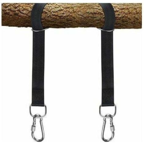 BUNTHAUS PA Gear Kit De Sangles De Suspension Pour Balançoire D'Arbre – Installation Facile Et Rapide – Sangles Extra Longues De 1,5 M Pouvant Contenir 900 Kg – Mousqueton À Verrouillage Plus Sûr, Par (1/3)