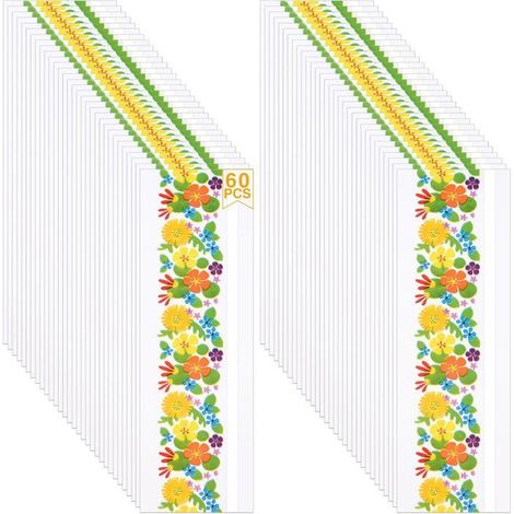 Lot de 60 autocollants anti-mouches, pièges à mouches pour fenêtres, attrape-mouches d'intérieur, papier tue-mouches ménager (1/5)