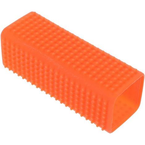 Hohle Silikon-Tierhaarbürste (Hund/Katze) (orange) – 12,20 x 4,50 x 4,50 cm – Orange (1/4)