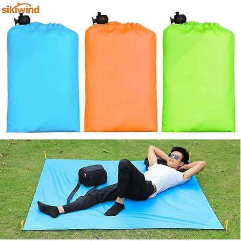 Tapis de plage imperméable, matelas de camping et de pique-nique, couverture de plage sans sable, tapis anti-sable, tapis de randonnée portable de poche 70 x 110 cm (1/5)