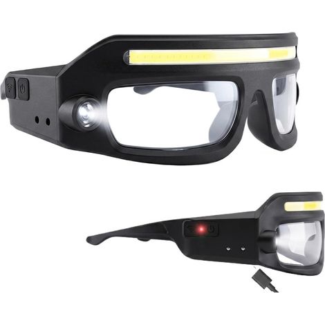 Sport-Sonnenbrille Leichter und sanddichter Augenschutz LED-Frontlicht-Brille Geeignet für Aktivitäten wie Radfahren, Camping, Wandern, , Frauen und Erwachsene (1/5)