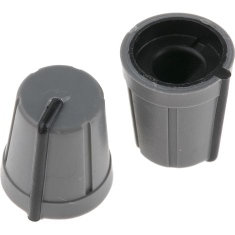 Bouton de potentiomètre RS PRO, Axe de 6mm, Diamètre de 13mm, Enfichable