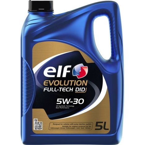 ELF OIL 5W30 5L EVOLUTION FULL TECH DID / C3 / SN/CF / 502.00 505.01 / 229.52 / RN0710 / DEXOS2