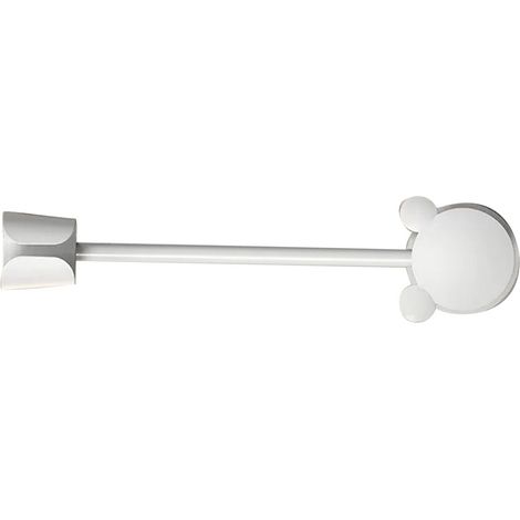 Weißer, selbstklebender Wandhalter für Haartrockner, 360° drehbar, freihändig, universell, praktischer Halter (1/5)