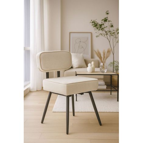 Sillas Comedor - Silla Casona Tela - Beige (1/5)