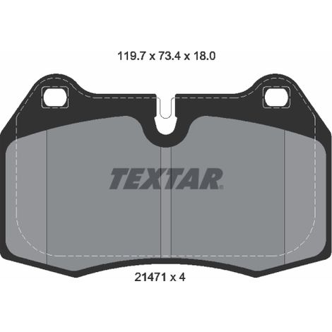 Kit de plaquettes de frein, frein à disque Textar 2147102 BMW 1161975 1162175