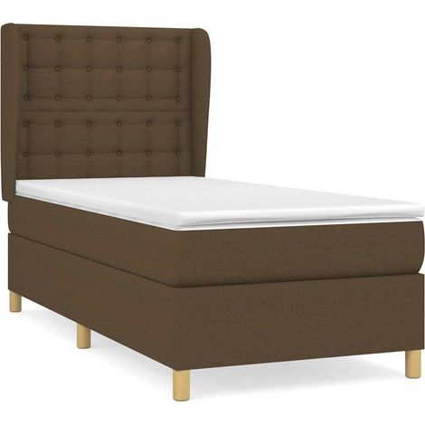 Maison Exclusive - Boxspringbett mit Matratze Dunkelbraun 100x200 (1/5)