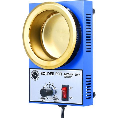 Lötbad aus Edelstahl, 300 W, 100 mm, 1200 g, kompaktes Bad mit einstellbarer Temperatur zum Löten und (1/5)