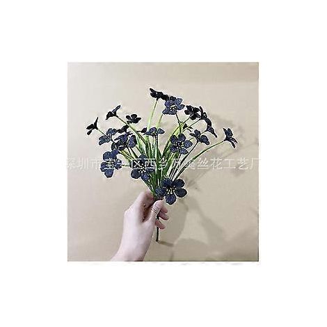 2 künstliche Blumen, UV-beständige Kunstblumen, künstliche Sträucher und Pflanzen für die hängende Dekoration im Innen- und Außenbereich.
