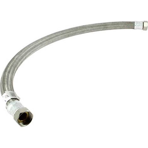 Pbtub – Flexible chauffage inox 1" femelle-femelle DN26 – Raccord en laiton nickelé – Longueur 1000mm – Température de service -5°C à +100°C