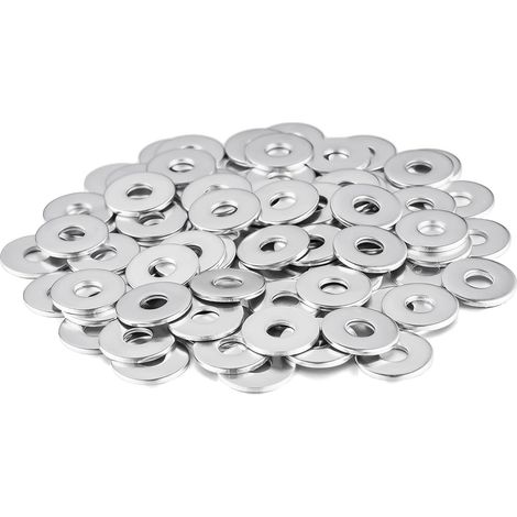 80 Stück M6 Edelstahl-Unterlegscheiben, 18 mm Außendurchmesser, Flachscheiben, Edelstahl-Unterlegscheiben, Unterlegscheiben aus Edelstahl 304, Penny-Unterlegscheiben für Schrauben und Muttern