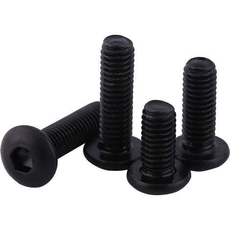 50 Pièces M3 Vis à Tête Ronde Vis en Acier Allié de Classe 10.9 Vis à Tête Hexagonale (M3 8mm). (1/5)