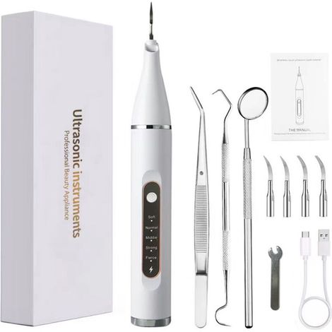 Nettoyeur dentaire ultrasonique nettoyeur dentaire portatif de soins bucco - dentaires expectorant les calculs dentaires blanchissant nettoyeur dentaire (1/3)