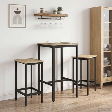 vidaXL Bar Table 52 x 52 x 90 cm Engineered Wood Sonoma Oak (1/5)