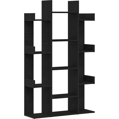 Maison Exclusive - Libreria Rovere Nero 86 x 25,5 x 140 cm Legno multistrato