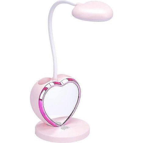 Lámpara de escritorio recargable para niñas con puerto USB y portalápices, lámpara de estudio LED con protección ocular para el hogar y la oficina. (1/4)