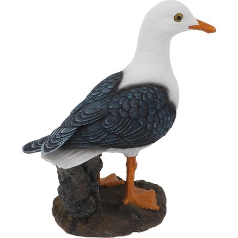 Statue de mouette en résine, Figurine d'oiseau de mer, ornement de Style méditerranéen pour la maison, paysage, décoration de bureau, Type debout (1/5)
