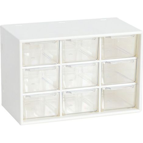 Organisateur de bureau avec 9 tiroirs, anti-poussière, gain de place, bureau Visible pour fournitures de bureau et accessoires (1/5)