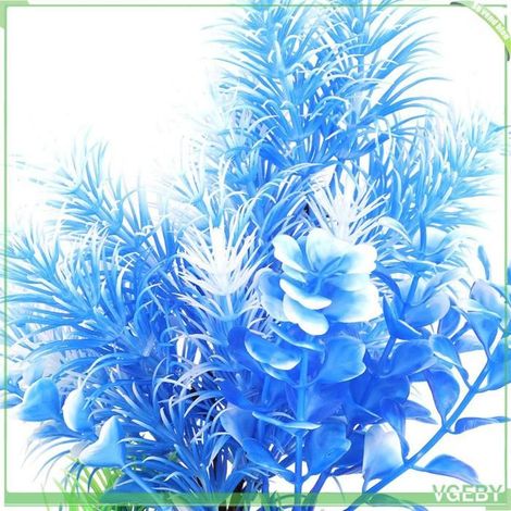 Décoration aquarium - FAFEICY - Corail en plastique - Bleu - Hauteur 20 cm - Résistant eau salée (1/5)