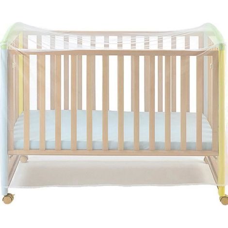 1 Moustiquaire lit bébé, Polyester blanc, 135x60x90CM, avec élastique, pour parc et couchage (1/3)