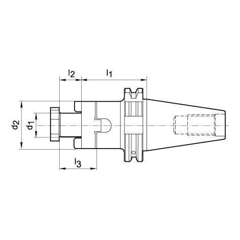 Mandrin universel court SK50 16mm FORTIS (1/5)