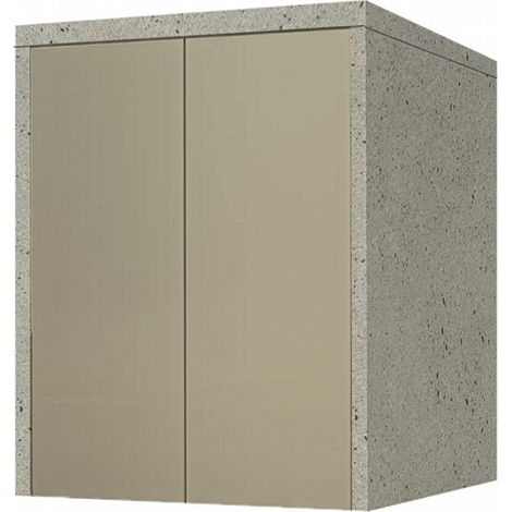 PORTA LAVATRICE/ASCIUGATRICE PER LAVANDERIA SAVINI CON ANTE AD APERTURA PUSH AND PULL - PORTA LAVATRICE L.79CM H.91CM P.65CM-TORTORA/PIETRA FIG. - SAV