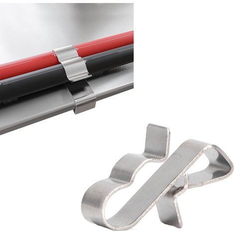 50 Kabelbinder aus Edelstahl für Photovoltaikkabel, geeignet für Kabel von 2 bis 6 mm² (1/5)