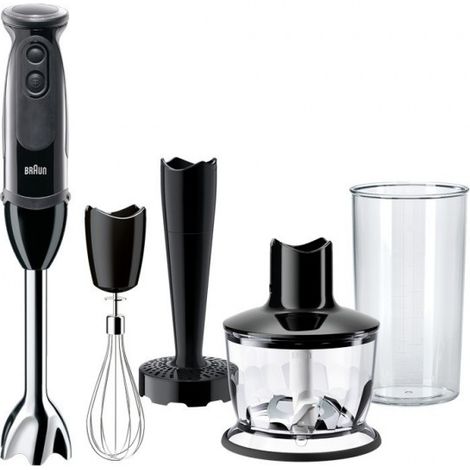 Braun Batidora de Brazo Minipimer MQ5237BK color negro/gris. 21 velocidades. 1000W (1/4)