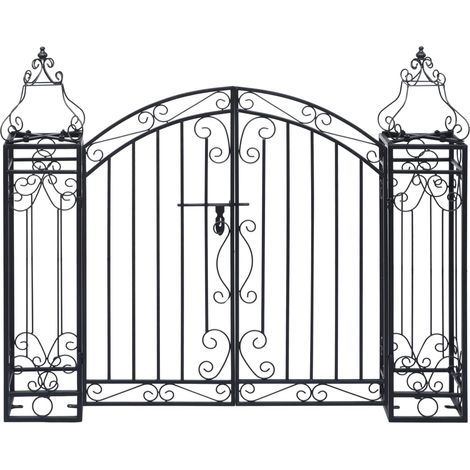 Portillon ornemental de jardin Fer forgé 122x20,5x100 (1/5)
