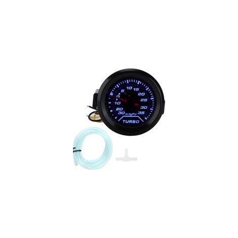 Manómetro digital de presión de turbo de 12 V, 52 mm, rango de 0 a 35 psi, LED azul y rojo, soporte universal para coche.