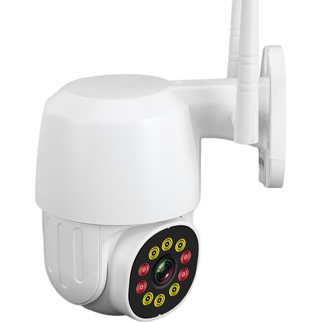 Caméra IP extérieure 360° dôme sans fil IP66 WiFi à distance HD avec détection de mouvement pour la sécurité de votre domicile (prise 100-240 V EU) (1/5)